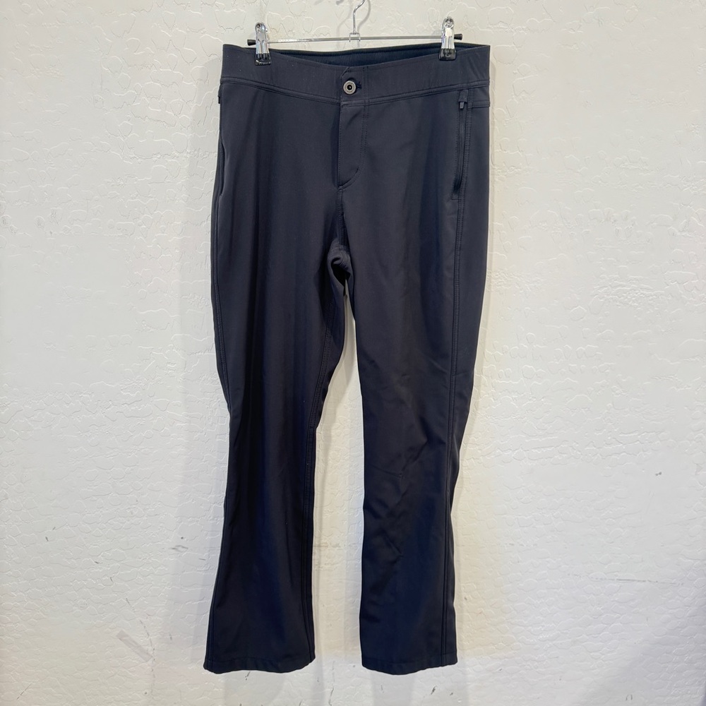 KUHL Frost Softshell Pants Womens 8 Short Black Zipper Ankle Fleece Outdoor